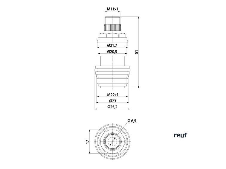Aqualine Kartuša prepínača ND5586-02