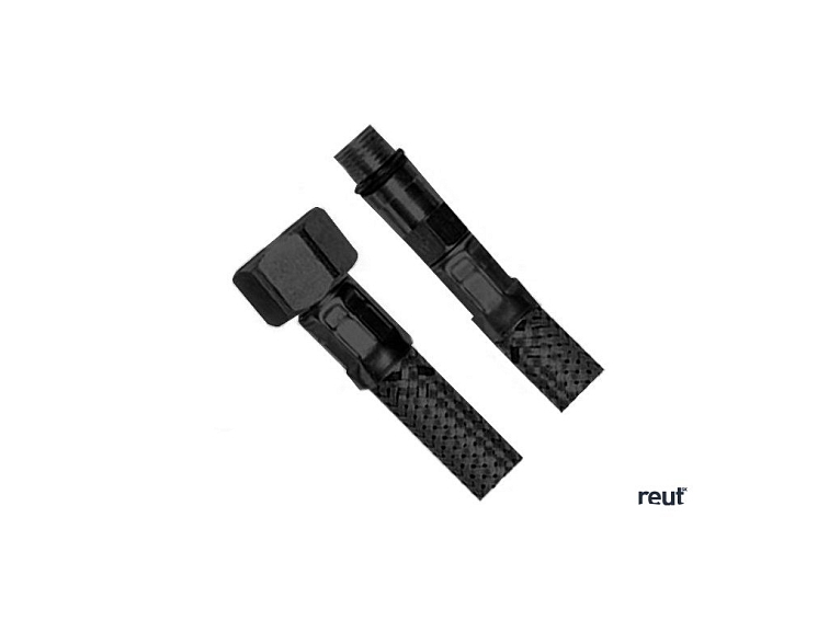 Aqualine Flexibilná nerezová hadica M10x3/8", 60cm, čierna mat 33356B