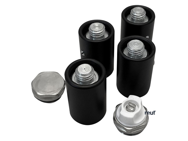 Aqualine Set držiakov radiátora POSEIDON, černá mat NDDT45T