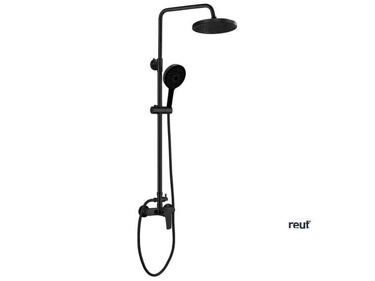 Aqualine LOTTA sprchový stĺp s pákovou batériou, čierný mat LT690B