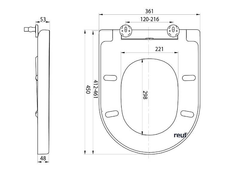 Aqualine DONA WC sedátko, Soft Close, Easy Take, biela FD121