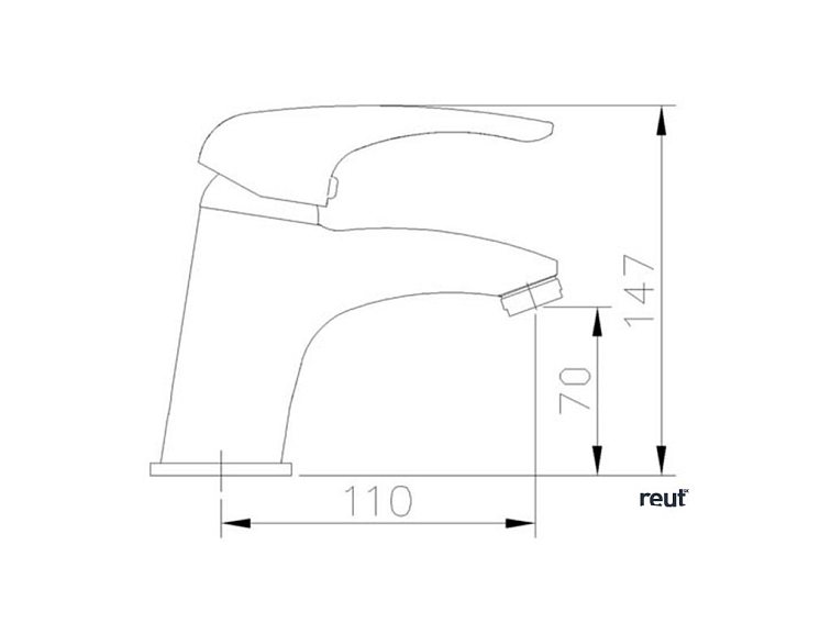 Aqualine KASIOPEA stojánkova umývadlová batéria, chróm 1107-02