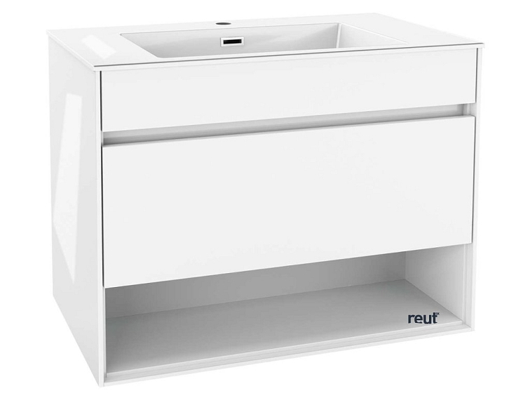 kielle Nefia Skrinka s umývadlom 80 cm, lesklá biela 50027S810