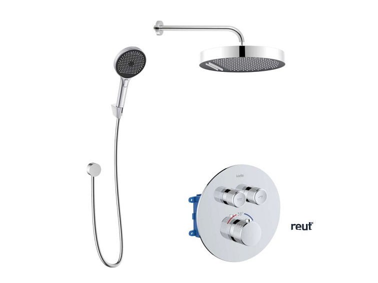 kielle Oudee Termostatická batéria pod omietku, na 2 spotrebiče, s príslušenstvom a telesom, chróm 20627SPT50