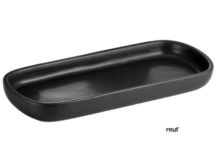 Aqualine NERO miska na mydlo na postavenie, čierna 08141