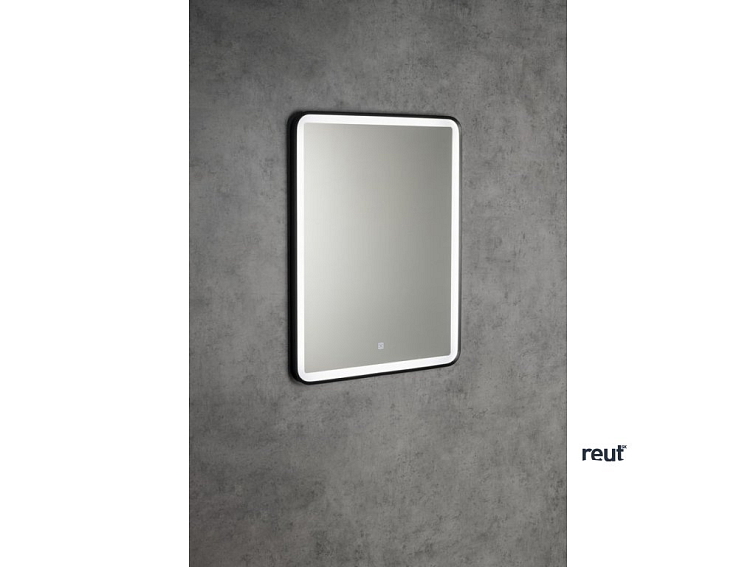 Aqualine SWIDA zrkadlo s LED osvetlením 60x80cm, dotykový senzor, stmievateľné, čierna mat SW060