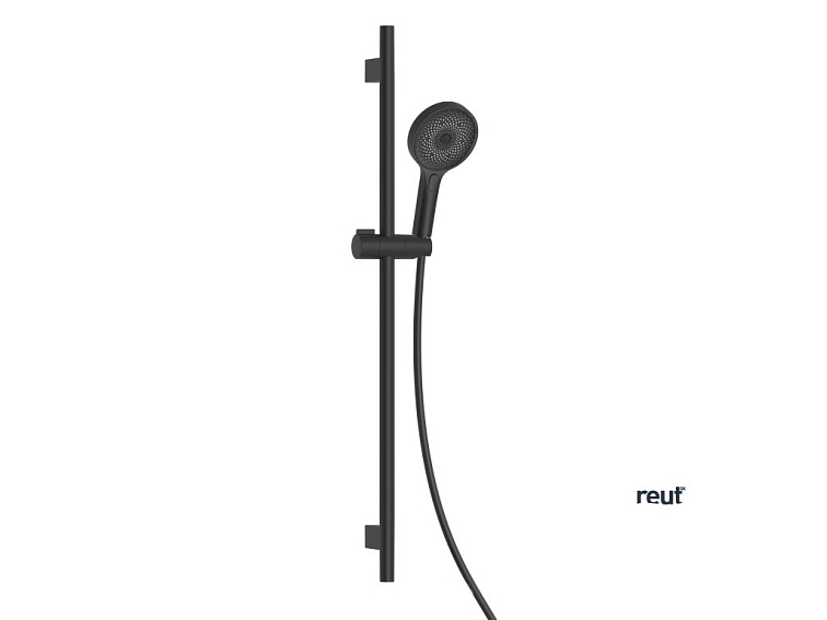 kielle Vega Sprchový set s batériou, tyčou, hadicou a sprchovou hlavicou, matná čierna 20618SN14