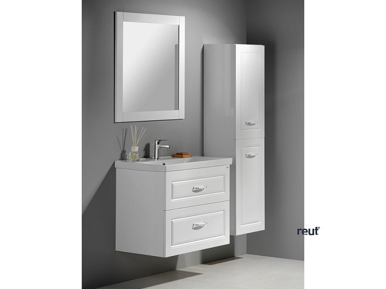 Aqualine FAVOLO umývadlová skrinka 76,5x60x44,6cm, biela mat FV280
