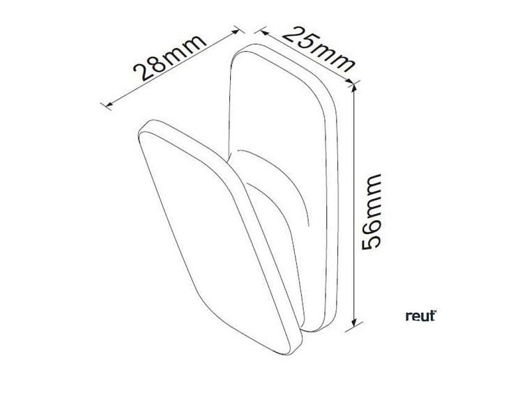 kielle Vega Háčik jednoduchý, matná čierna 40618004