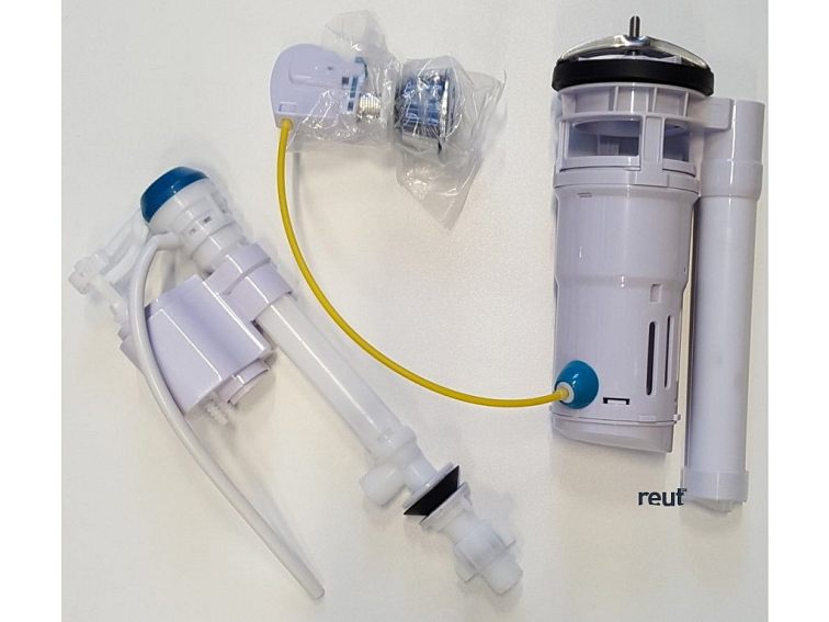 Aqualine Splachovacia súprava s tlačidlom DUAL 49mm, spodné napúšťanie 1/2", chróm NDPB104-2