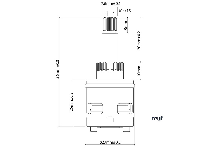 Aqualine Prepínač k sprchovému stĺpu NDSL533-2
