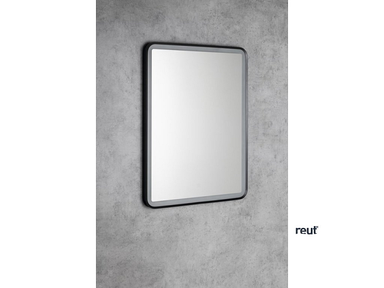 Aqualine SWIDA zrkadlo s LED osvetlením 60x80cm, dotykový senzor, stmievateľné, čierna mat SW060