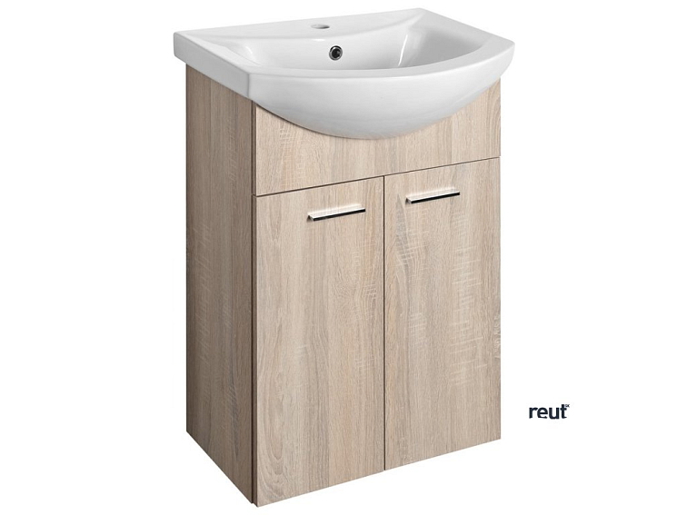 Aqualine ZOJA umývadlová skrinka 50,5x74x30cm, dub platin 51057