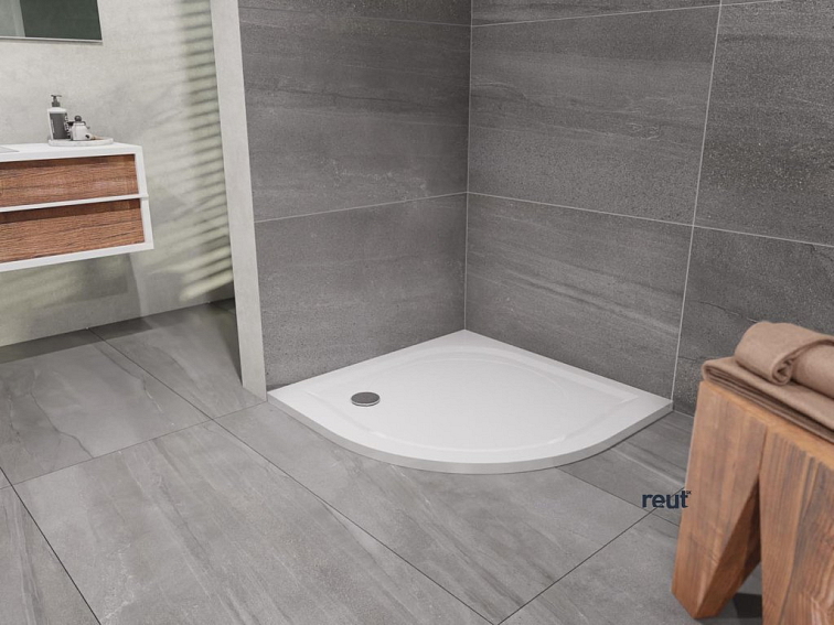 CA PLAST Sprchová vanička z liateho mramoru Paolo oblúk 90x90 cm R550 ľavá