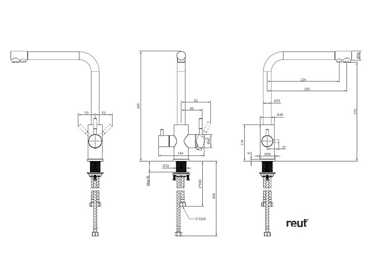 kielle Wimeo Drezová batéria vrátane filtrácie, chróm 10525SFI40