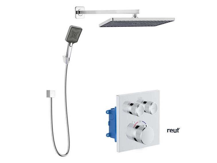 kielle Arkas I Termostatická batéria pod omietku, na 2 spotrebiče, s príslušenstvom a telesom, chróm 20611SPT40