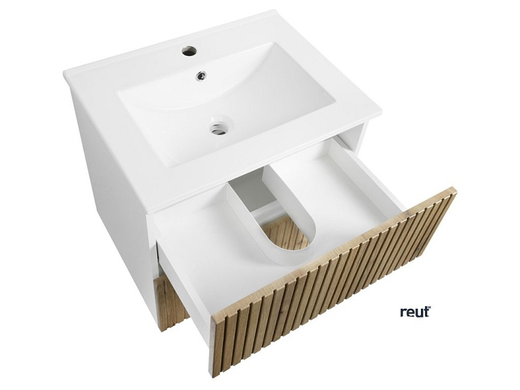 Aqualine PANEDA STRIP umývadlová skrinka 59,5x55x45,2cm, dub emporio PN360