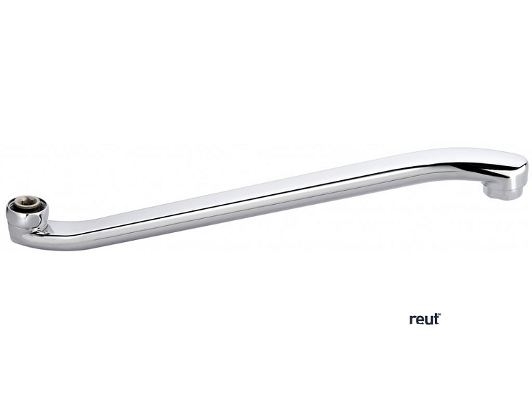 Aqualine Výtokové ramienko k batérii, 370mm, ploché zvýšené, chróm 43999