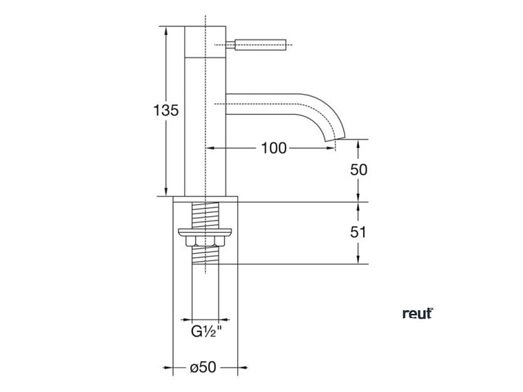 Steinberg 100 Umývadlový ventil, chróm 1 002 500