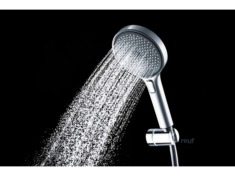 kielle Oudee Set sprchovej hlavice, tyče a hadice, chróm/čierna 20402SE20