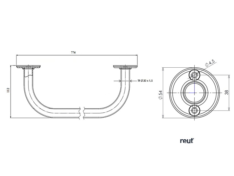 Aqualine WHITE LINE sušiak pevný 700mm, biela 8012
