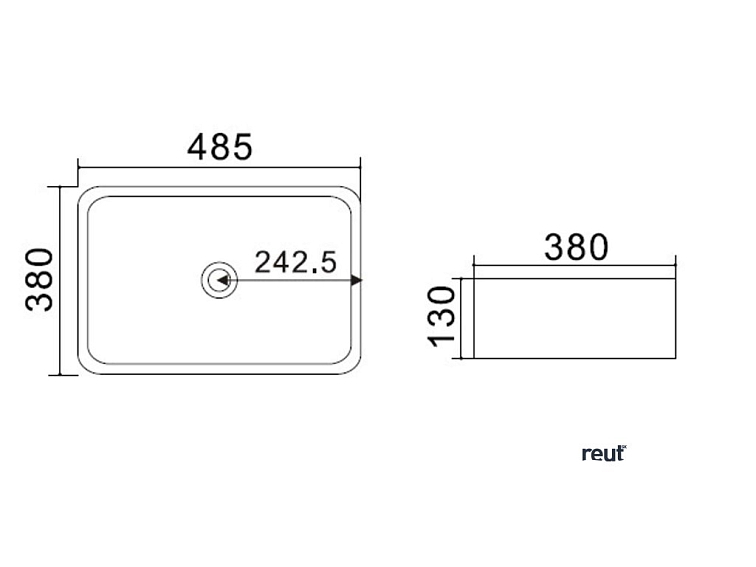 kielle Idolio Umývadlo na dosku 48,5x38cm, biela 30624520