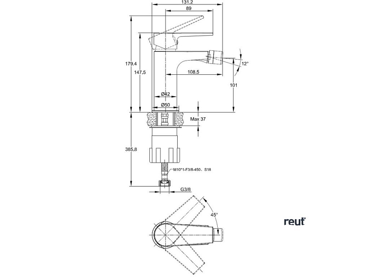 kielle Harmonia Bidetová batéria, chróm 10423100