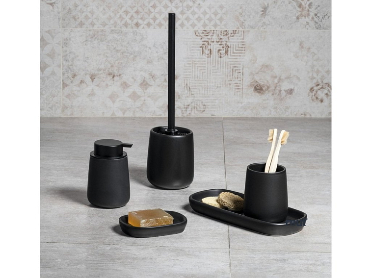 Aqualine NERO miska na mydlo na postavenie, čierna 08141