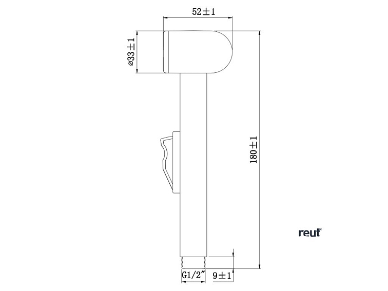 Aqualine Nástenný ventil s ručnou bidetovou sprchou, chróm SK215