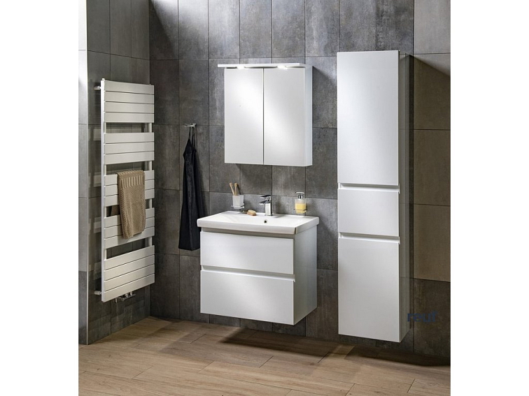 Aqualine ALTAIR vysoká skrinka s košom 40x184x31cm, biela AI185R