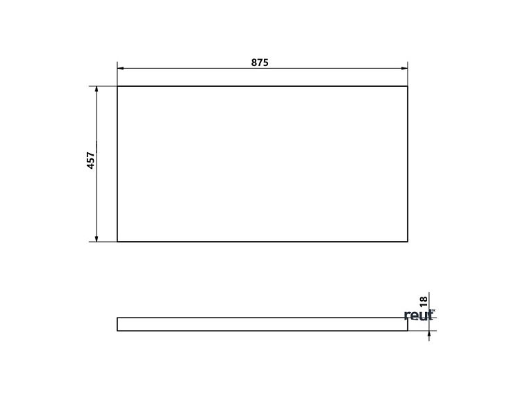 Aqualine ALTAIR doska pod umývadlo 87,5x45,7 cm, dub emporio AI890