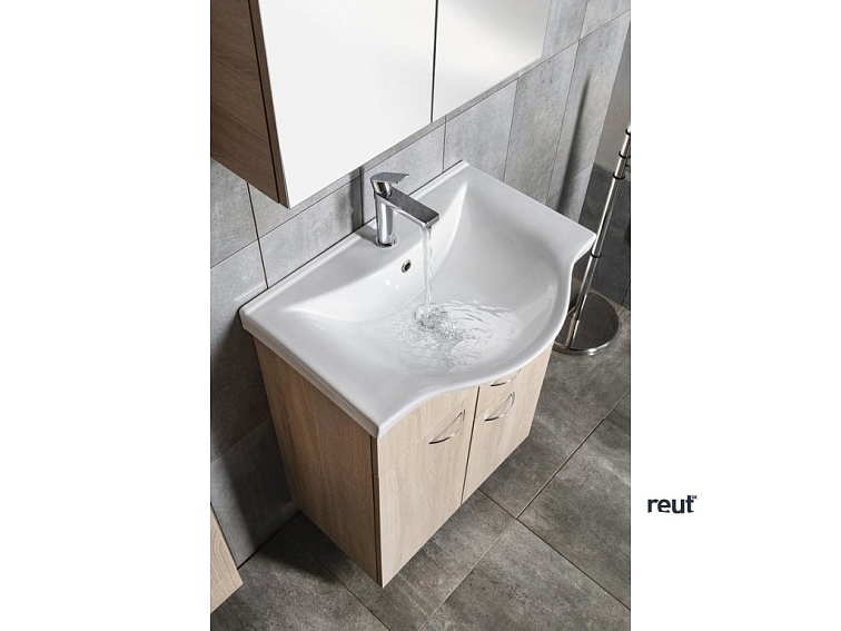 Aqualine KERAMIA FRESH umývadlová skrinka,1 zásuvka, 60,6x74x34cm, dub platin 50066