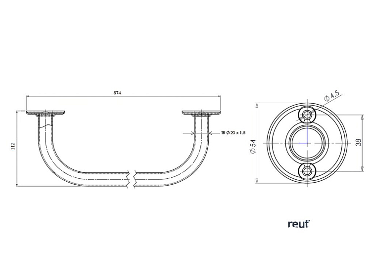Aqualine WHITE LINE sušiak pevný 800mm, biela 8013