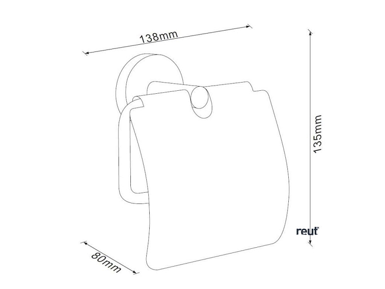 kielle Oudee Držiak toaletného papiera s krytom, matná čierna 40402004