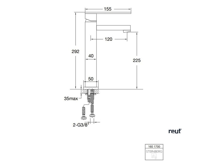 Steinberg 160 Umývadlová batéria, chróm 1 601 700