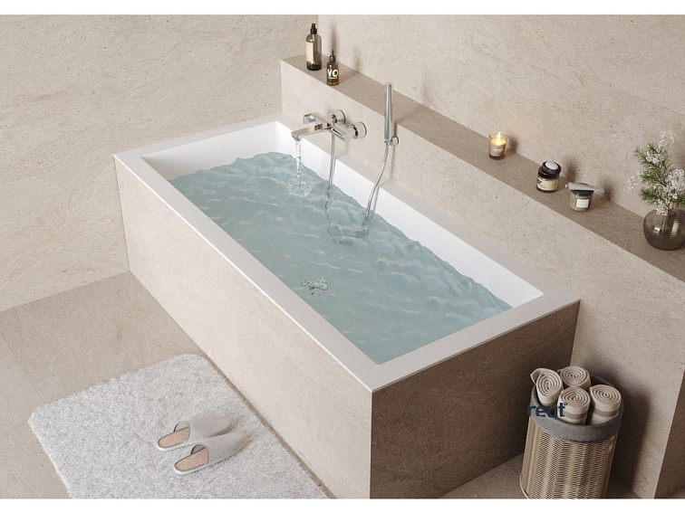 CA PLAST Vaňa rovná Bello 180x80 cm sifón uprostred