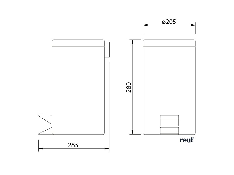 Aqualine SIMPLE LINE odpadkový kôš guľatý 5l, nerez lesk 27105