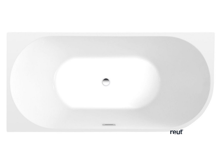 Aqualine TIBERA L rohová stojaca vaňa 170x80cm, biela E1026