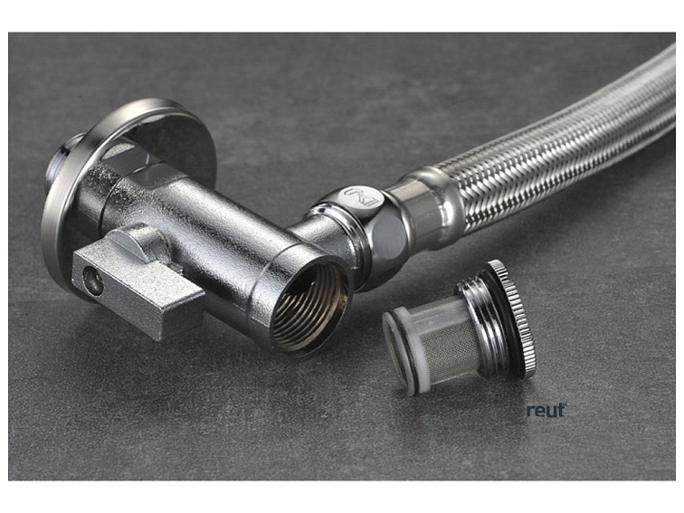 Aqualine Rohový guľový ventil 1/2 "x3/8", s filtrom, pár, chróm 5312