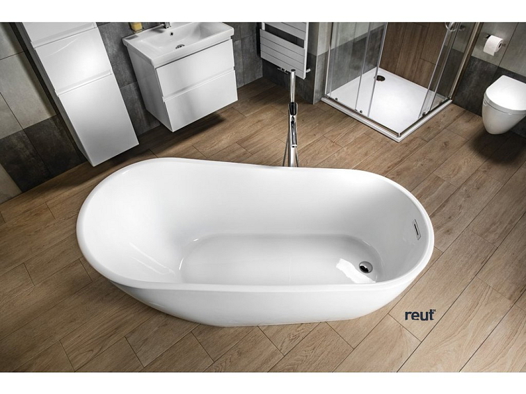 Aqualine TISA voľne stojaca vaňa 170x80cm, biela E1780