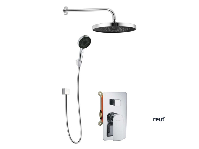 kielle Vega Sprchový set s batériou pod omietku, na 2 spotrebiče, s príslušenstvom a telesom, chróm 20618SP40