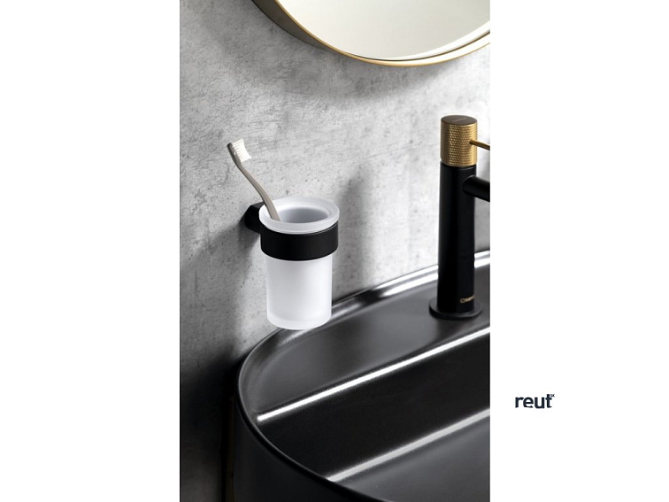 Gedy PIRENEI pohár, mliečne sklo, čierna mat PI1014