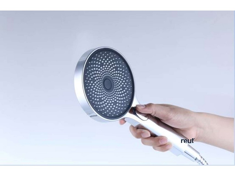 kielle Oudee Set sprchovej hlavice, tyče a hadice, chróm/čierna 20402SE80