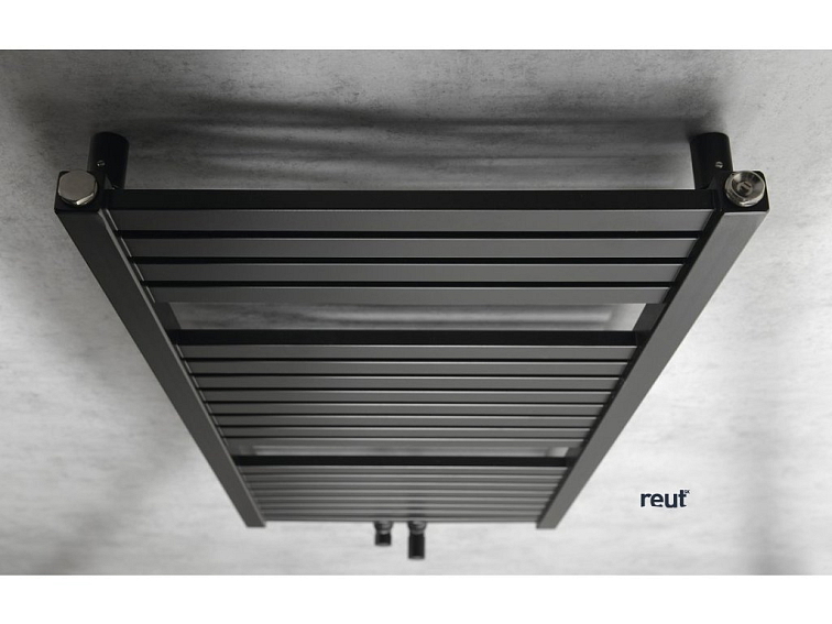 Aqualine TONDI vykurovacie teleso 450x970 mm, stredové pripojenie, čierna mat DT456T