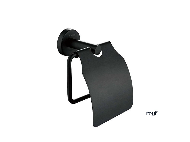 kielle Oudee Držiak toaletného papiera s krytom, matná čierna 40402004