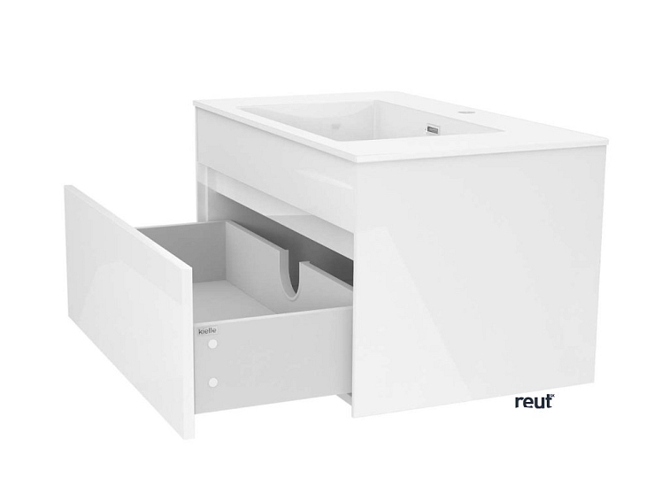 kielle Nefia Skrinka s umývadlom 80 cm, lesklá biela 50027S800