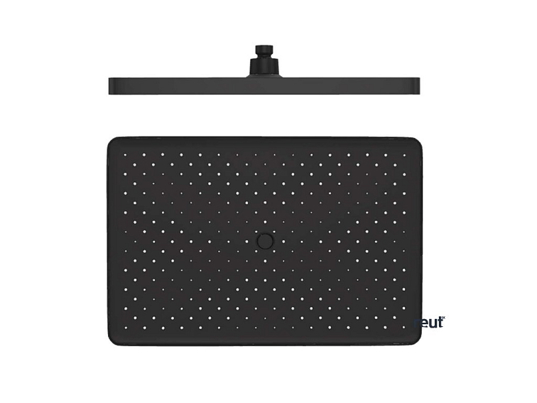 kielle Vega Hlavová sprcha, 36x24 cm, matná čierna 20118014