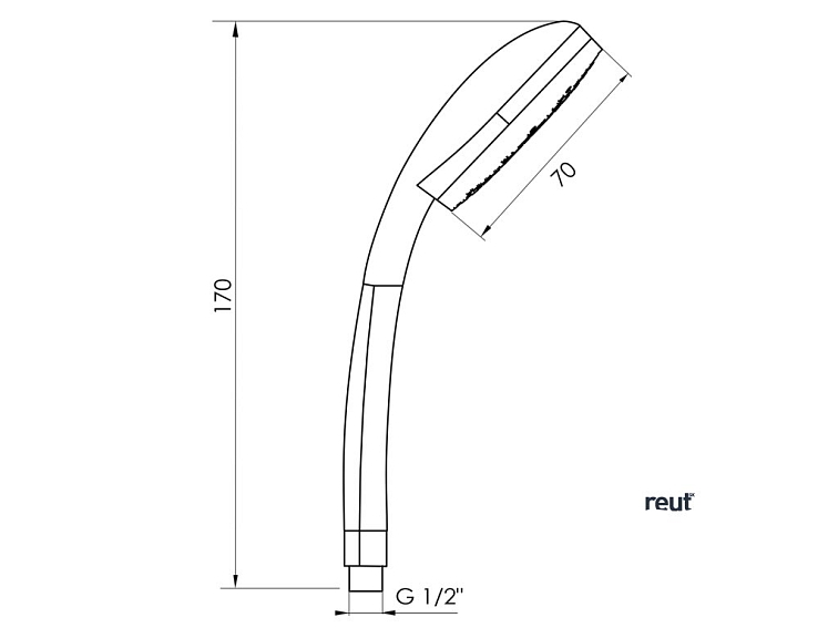 AQUALINE ručná sprcha, priemer 70mm, ABS/chróm HY815C