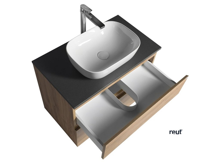 Aqualine ALTAIR II ALTAIR skrinka s doskou 78,5 cm, dub emporio/antracit bridlica AI380-02