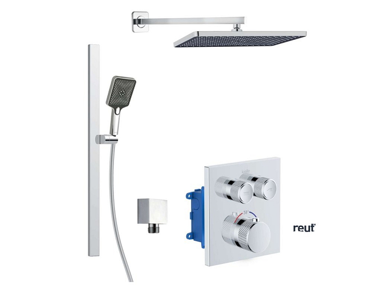 kielle Arkas I Termostatická batéria pod omietku, na 2 spotrebiče, s príslušenstvom a telesom, chróm 20611SPT30